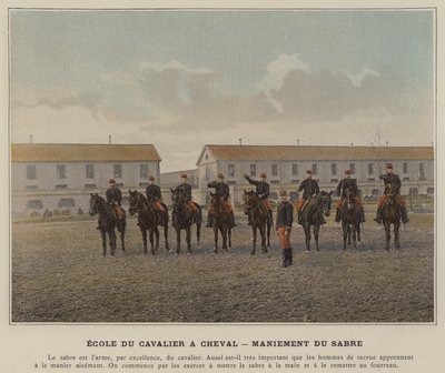 École du Cavalier à Cheval, Maniement du Sabre - (after) French Photographer