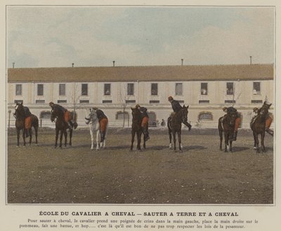École du Cavalier à Cheval, Sauter à Terre et à Cheval - (after) French Photographer