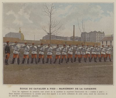École du Cavalier à Pied, Maniement de la Carabine - (after) French Photographer
