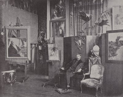 Le peintre français Pascal Dagnan-Bouveret dans son atelier - (after) French Photographer