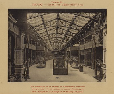 Vue intérieure de la galerie de l