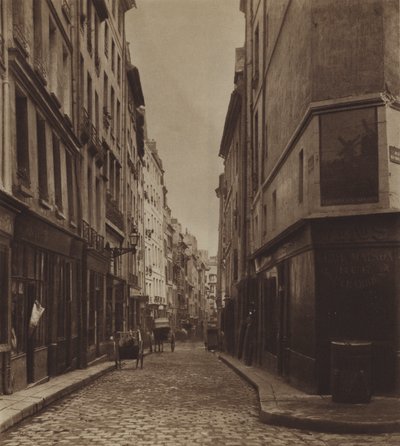 La rue des Moineaux vers 1866, démolie pour le percement de l