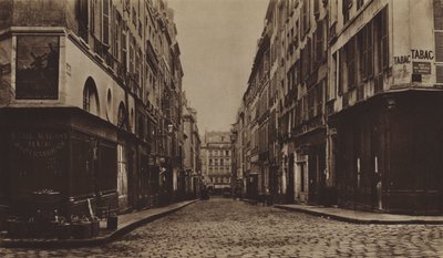 La rue des Moulins vers 1866, démolie pour le percement de l