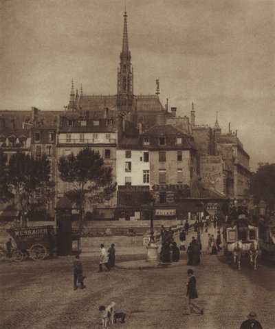Le Quai des Orfèvres au coin du Boulevard du Palais (photo n/b) - (after) French Photographer