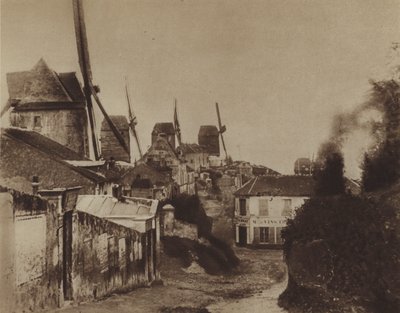 Les moulins à Montmartre en 1845 (photo n/b) - (after) French Photographer