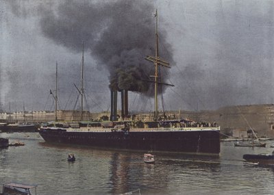 Marseille, Un Navire des Messageries Maritimes sortant du Port - (after) French Photographer