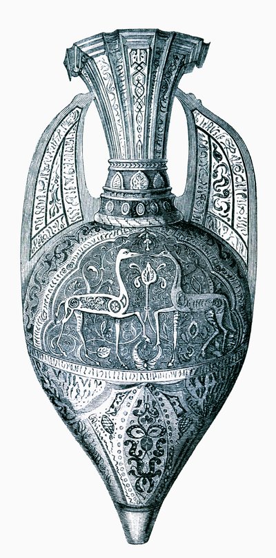 Vase de stockage en lustre du 14e siècle de l