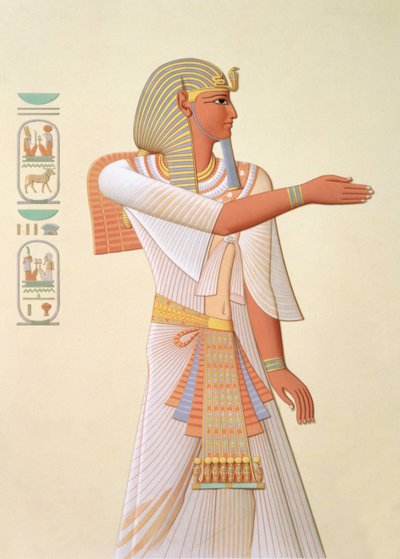 Portrait du pharaon Mienptah-Hotephimat - (after) French School