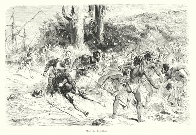 Mort de Ferdinand Magellan - (after) French School