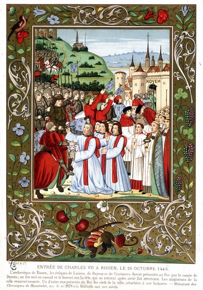 Entrée de Charles VII à Rouen, 26 octobre - (after) French School