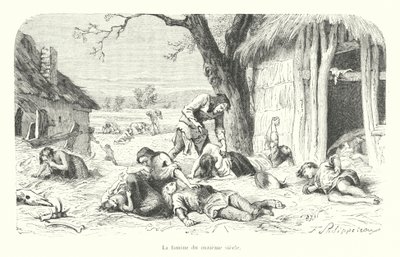 Famine en Europe - (after) French School