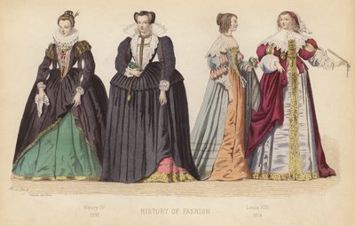 Mode en France : Henri IV 1590 ; Louis XIII 1614 - (after) French School