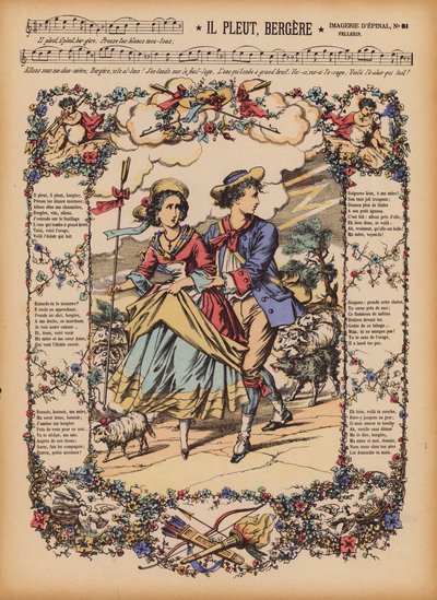 Il pleut, bergère - (after) French School