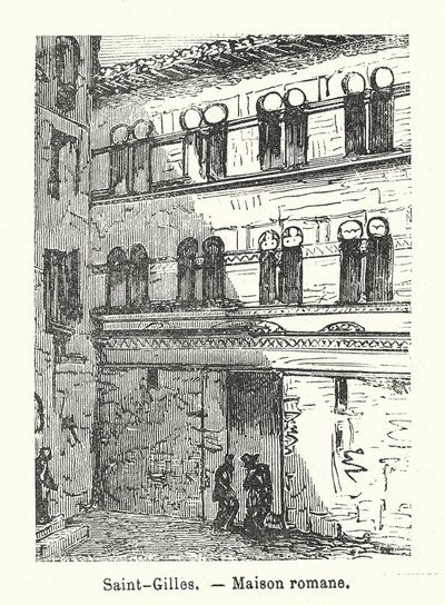 Saint-Gilles, Maison romane - (after) French School