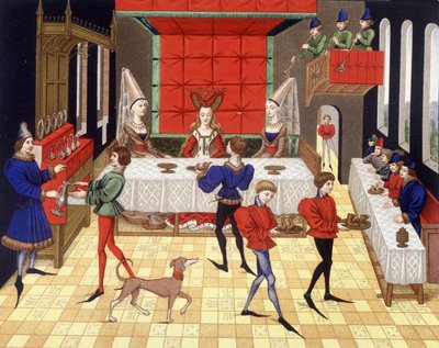 Service de table dans une châtelaine - fac-similé d