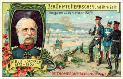 Le roi Albert de Saxe servant comme général pendant la guerre franco-prussienne - (after) German School