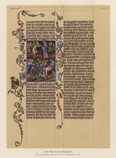 Page de la Bible de Wenceslas - (after) German School