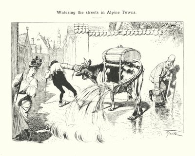 Arrosage des rues dans les villes alpines - (after) German School