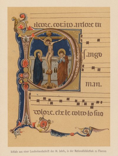Crucifixion de Jésus-Christ, initiale d