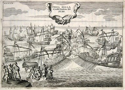 Galions et galéasses en bataille : capture du capitaine de l