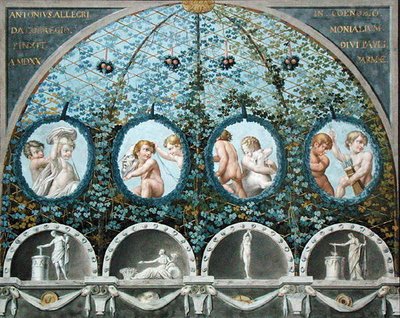 Conception pour une fresque de plafond, publiée c.1780 - (c.1489 1534) (after) Correggio