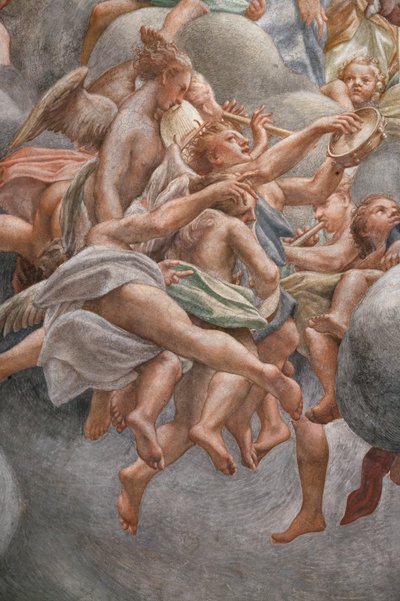Anges jouant des instruments de musique (détail) - (c.1489 1534) Correggio