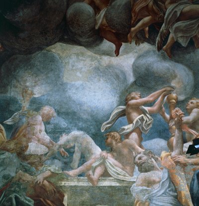 Jeunes sur un balcon (détail) - (c.1489 1534) Correggio
