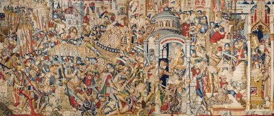 La guerre de Troie : La destruction de Troie, c.1470 (tapisserie) - (fl.1450 75) Master of Coetivy