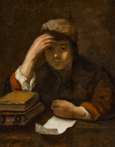 Un garçon qui lit (huile sur toile) - (studio of) Rembrandt Harmensz. van Rijn