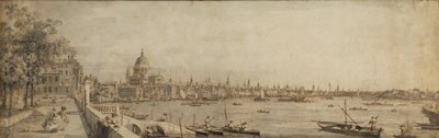 La Tamise et la ville de Londres depuis la terrasse de Somerset House - Giovanni Antonio Canal