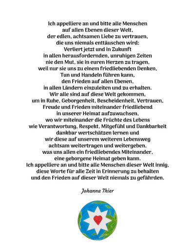 Message de Paix avec l