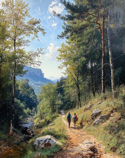 Promenade dans la jungle à travers les montagnes, paysage - F. Abderrahim