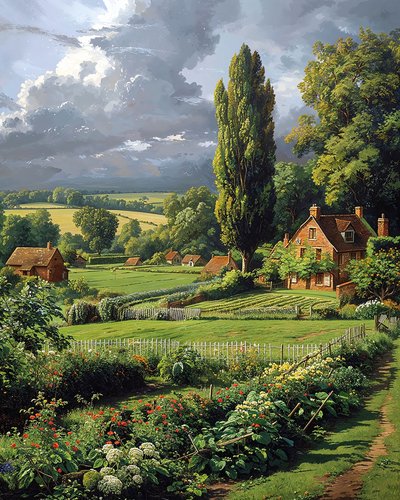 Paysage panoramique de campagne au printemps - F. Abderrahim