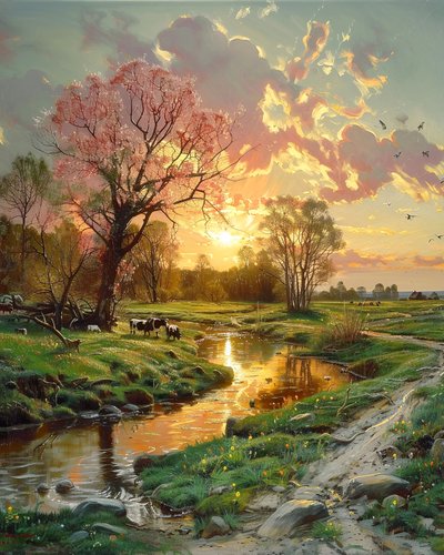 Beau paysage au coucher du soleil - F. Abderrahim