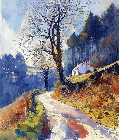 Route de campagne à travers la forêt - F. Abderrahim