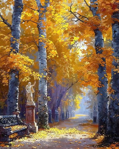 Beau paysage avec forêt enchantée - F. Abderrahim