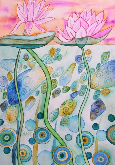 Nénuphars - Marys Watercolors