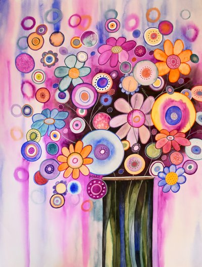 Fleurs imaginaires - Marys Watercolors