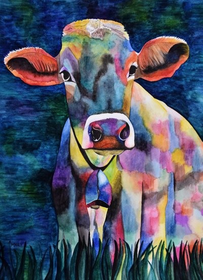 Aquarell-Kuh - Marys Watercolors