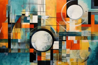 Design en spirale, composition abstraite, décoration murale | impression sur demande pour Room - F. Abderrahim