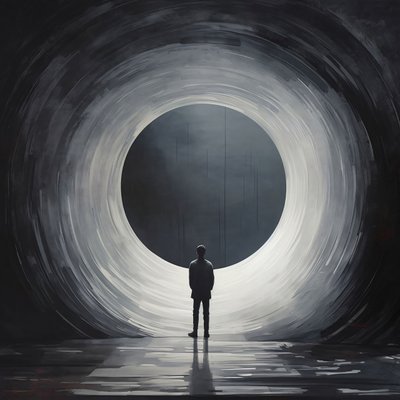 Abstract Void The Emptiness of Darkness, near death experience, framed wall decor prints - F. Abderrahim