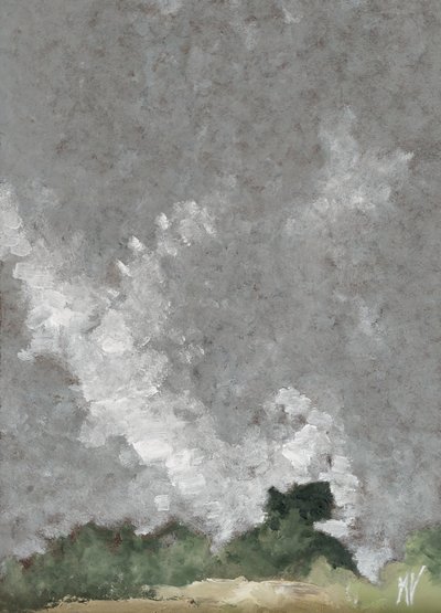 Haie et nuages - 