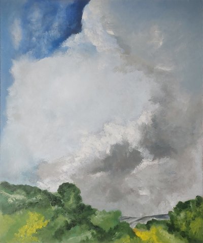 Paysage avec nuages tourbillonnants - M. Vet