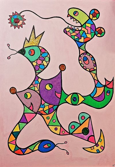 Créature folle apprivoisée - Steffi_Seiler_Art