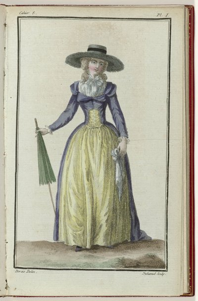 Cabinet des Modes ou les Modes Nouvelles, 1er mars 1786, 8e cahier, pl. I - A.B. Duhamel