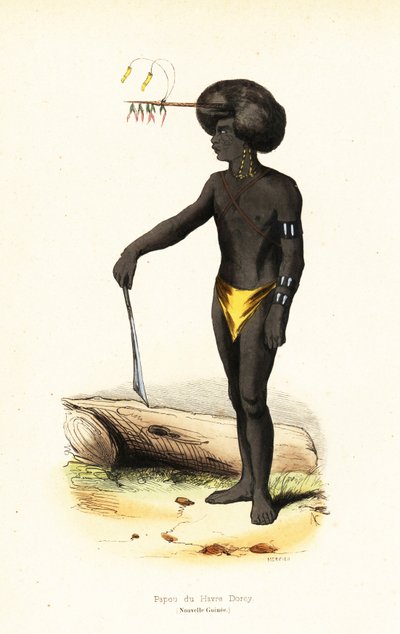 Homme papou du port de Dory, Papouasie occidentale - AC AC
