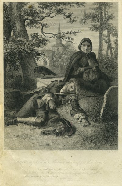 Barnaby et sa mère attendant la diligence - A.E. and Darley, F.O.C. Koch