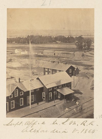 Bureau du surintendant, Chemin de fer militaire des États-Unis, Alexandria, Virginie - A.J. Russell