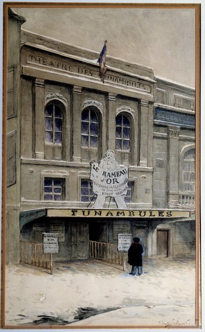 Vue du Théâtre des Funambules sur le boulevard du Crime - A.P. Martial