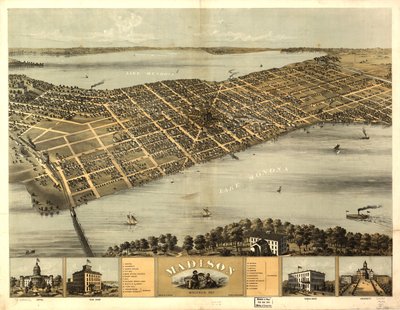 Madison, Wisconsin 1867. LOC 73694546 - A.; Chicago Lithographing Co. Ruger